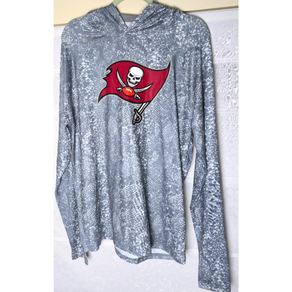 Zubaz Tampa Bay Buccaneers Womens Hoodie Medium Gray Snake Print NFL NWOT NEW